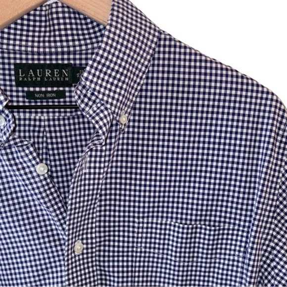 Ralph Lauren Men's Blue Checkered Shirt 16 32/33 - Picture 4 of 4
